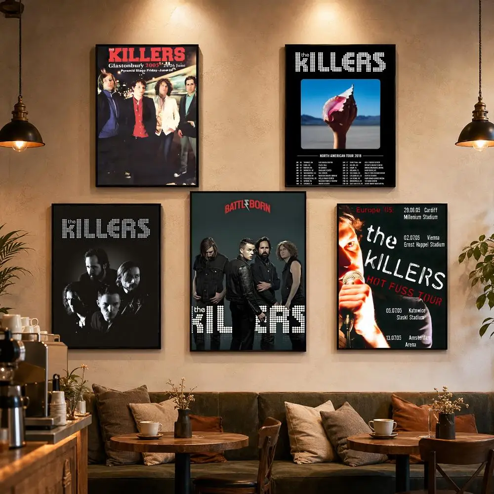 1pc The K-Killers Band Poster Self-adhesive Art Waterproof Paper Sticker Coffee House Bar Dorm Room Wall Decor