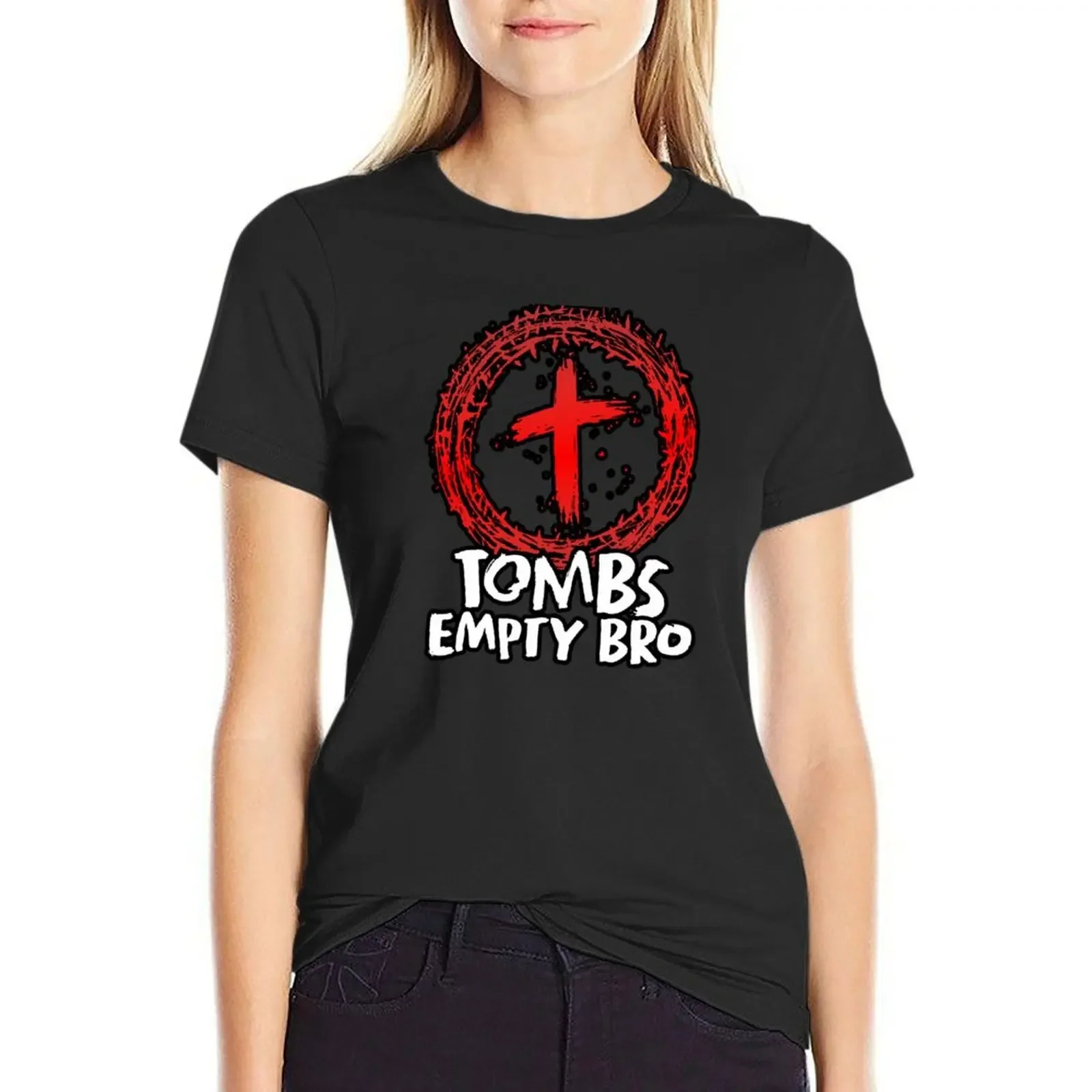 Tombs Empty Bro - Red T-Shirt hippie clothes cute clothes plus size t shirts for Women loose fit