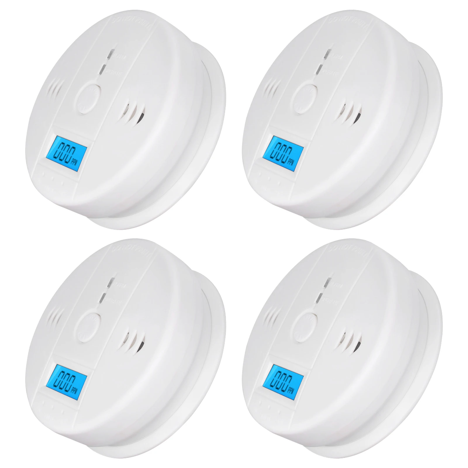 Alarme Sensível Alto Monóxido de Carbono, Bateria, Home Security, Segurança Prática, Branco, Display LCD, Hotel, 1Pc