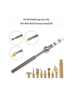 Heat Insert Nut Iron Tip Brass Pressure Head kit for TS100/TS101/PINE64 Soldering Iron 3D Implanted Hot Melt Nut