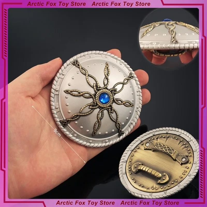 โมเดลโลหะผสม ชีลด์ของเชสเซอร์ ขนาด 9 ซม. ของสะสมงานฝีมือแนวอนิเมะ ของตกแต่งโต๊ะทำงาน อุปกรณ์เสริมเกม ของขวัญเทศกาลสุดประณีต ของเล่นเด็ก