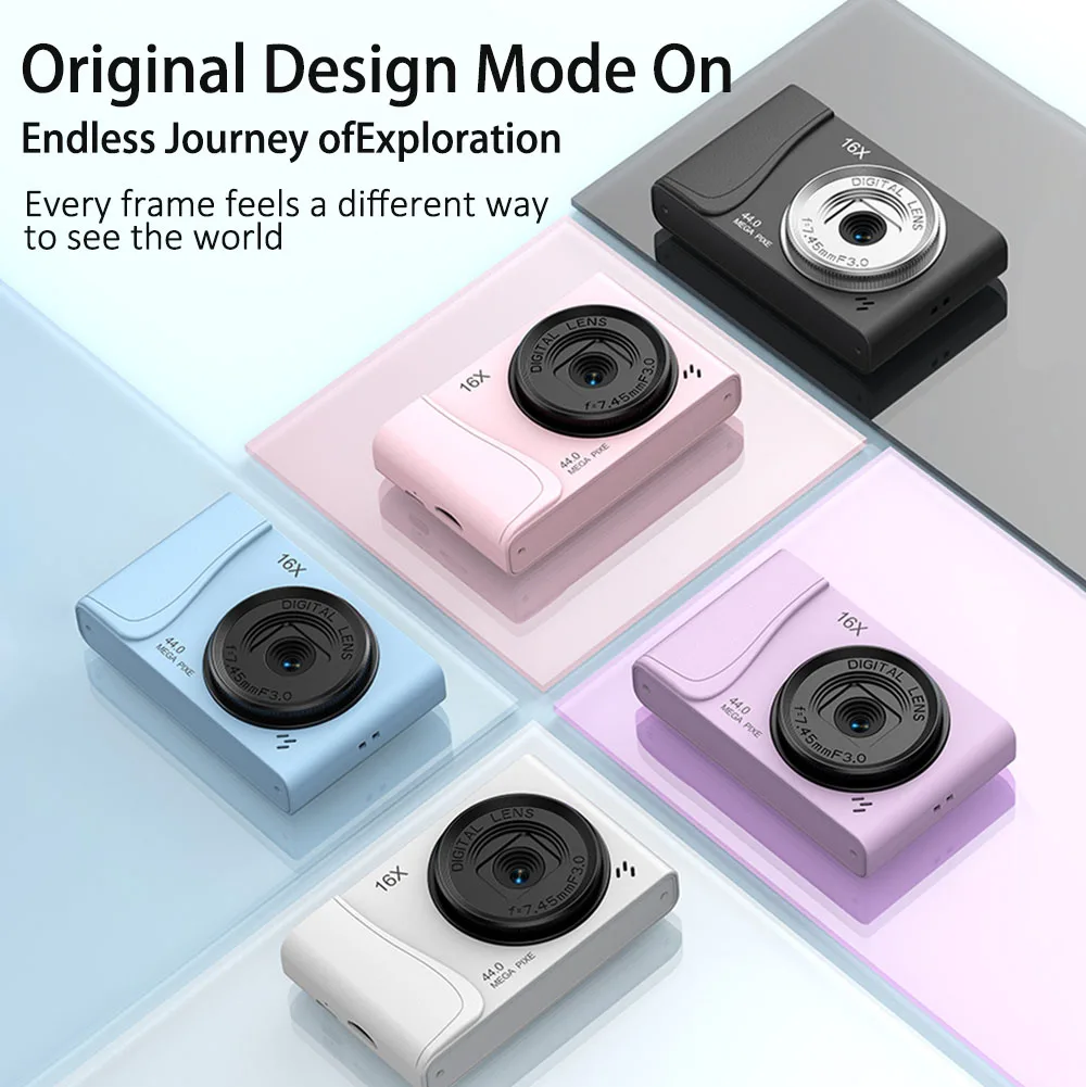 Retro CCD 24 Million Pixels Camcorder 4K Digital Camera 16x Zoom Compact Cameras Auto Focus for Adult Beginners Kids Photograph