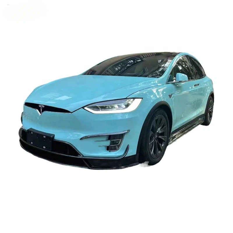 Carbon Fiber Revozport Style Front Lip Rear Diffuser Side Skirts Spoiler Wing Car Bodykit For Model X