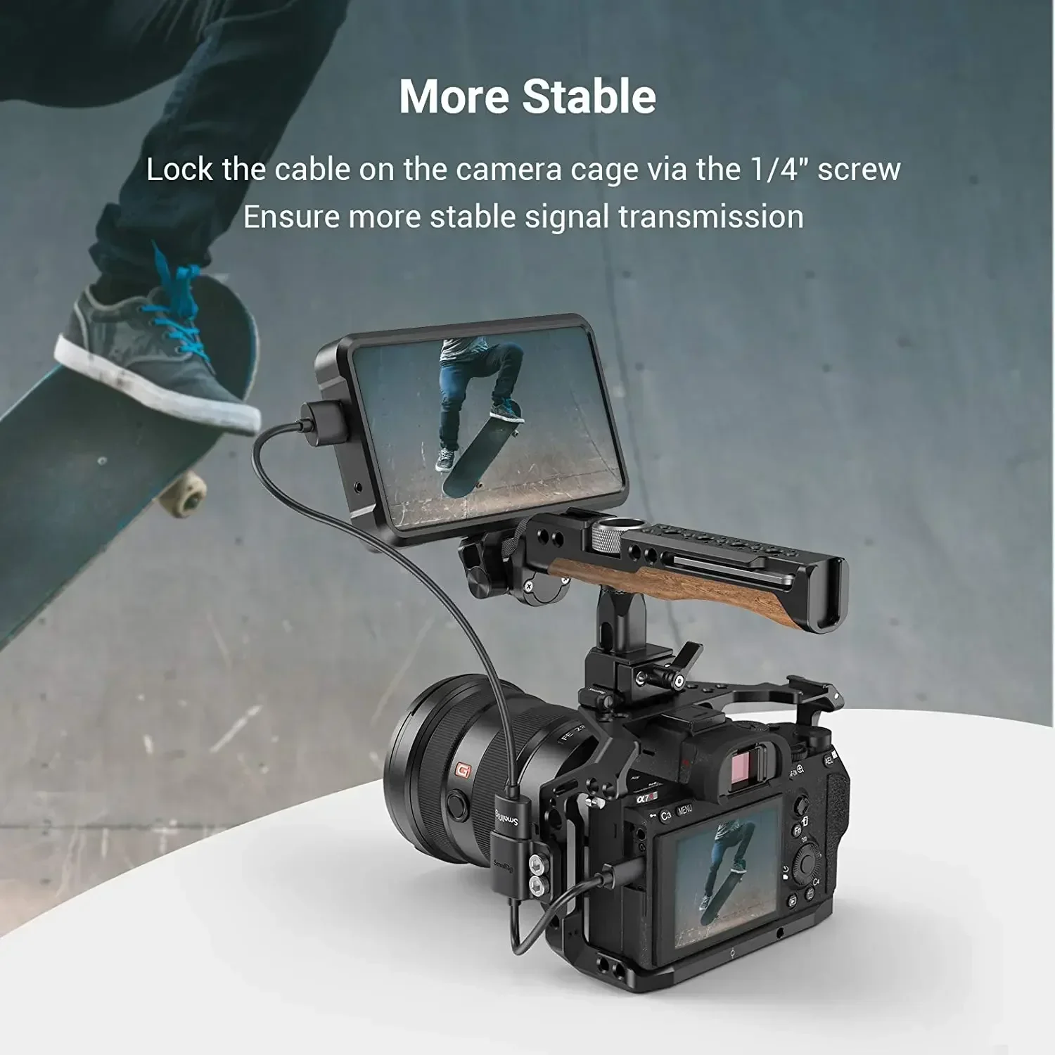 Kabel adapter SmallRig Ultra Slim 4K HDMI kompatybilny z A/C/D do A BMPCC 4K i 6K / Sony A7SIII Panasonic 3019 3020 — zdjęcie produktu 6