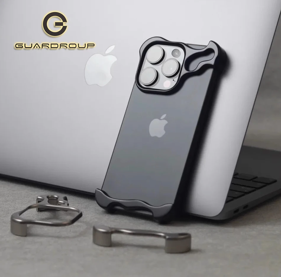 Coque antichoc en alliage d'aluminium irrégulier pour iPhone, protection de film d'objectif, métal, luxe, 12, 13, 14 Plus, 15, 16 Pro Max