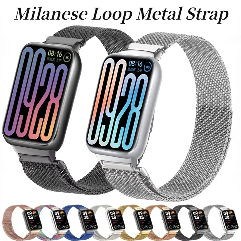 Milanese Loop Metal Strap for XiaoMi Miband 9 8 Pro Comfortable Magnetic Bracelet Band Redmi Watch 4 5 Correa Belt Accessories