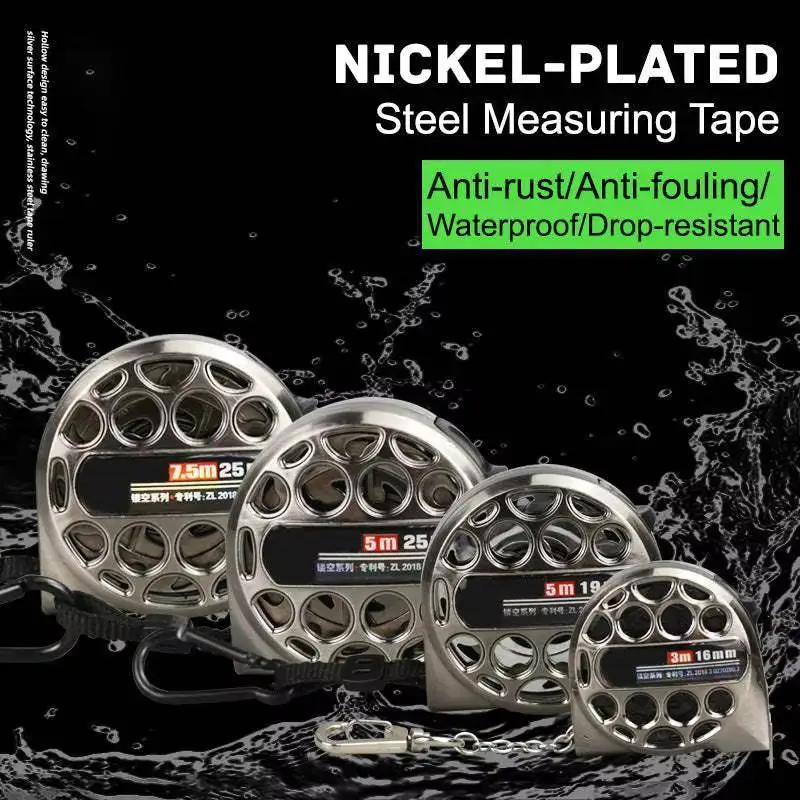 NEW High-quality 3/5/7.5m steel tape measure hollowed out is waterproof,fall-resistant,rust-resistant and corrosion-resistant