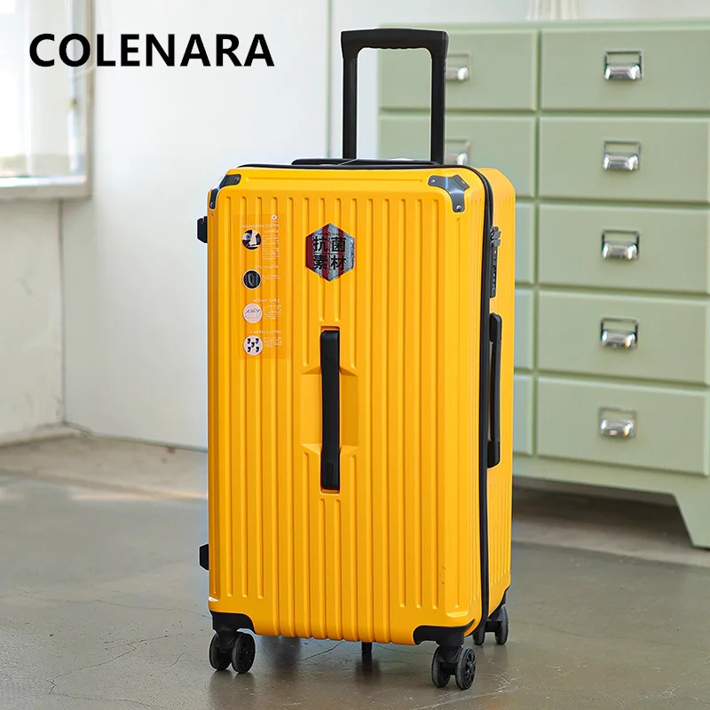 COLENARA 22 "24" 26 "28" 30 "32" 34 "بوصة الأمتعة PC الصعود صندوق المرأة ذات سعة كبيرة عربة حالة عربة على غرار حقيبة سفر حقيبة #1
