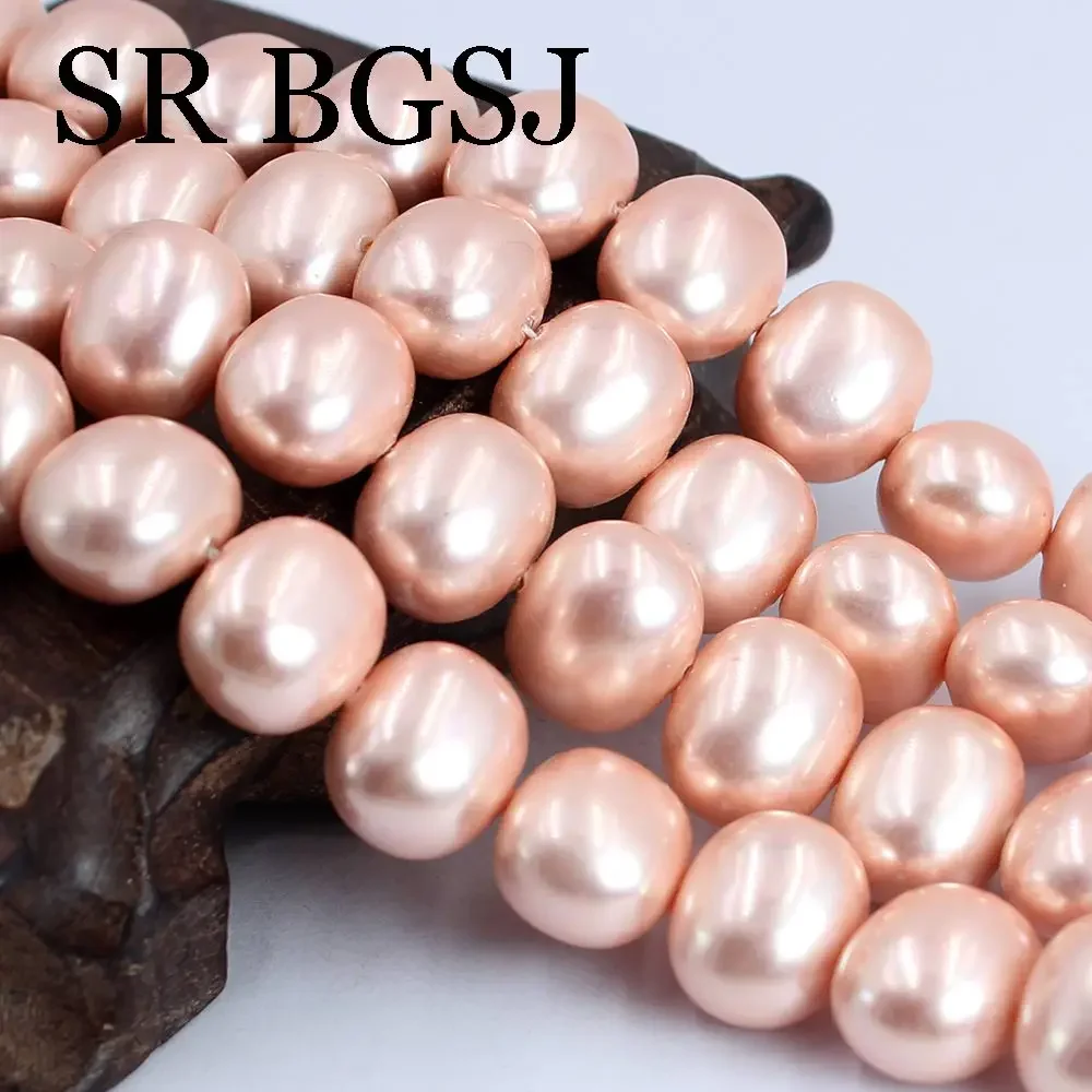 15x12mm Egg Shape Rose Pink Natural Shell Pearl Jewelry DIY Findings Spacer Beads Strand 15\