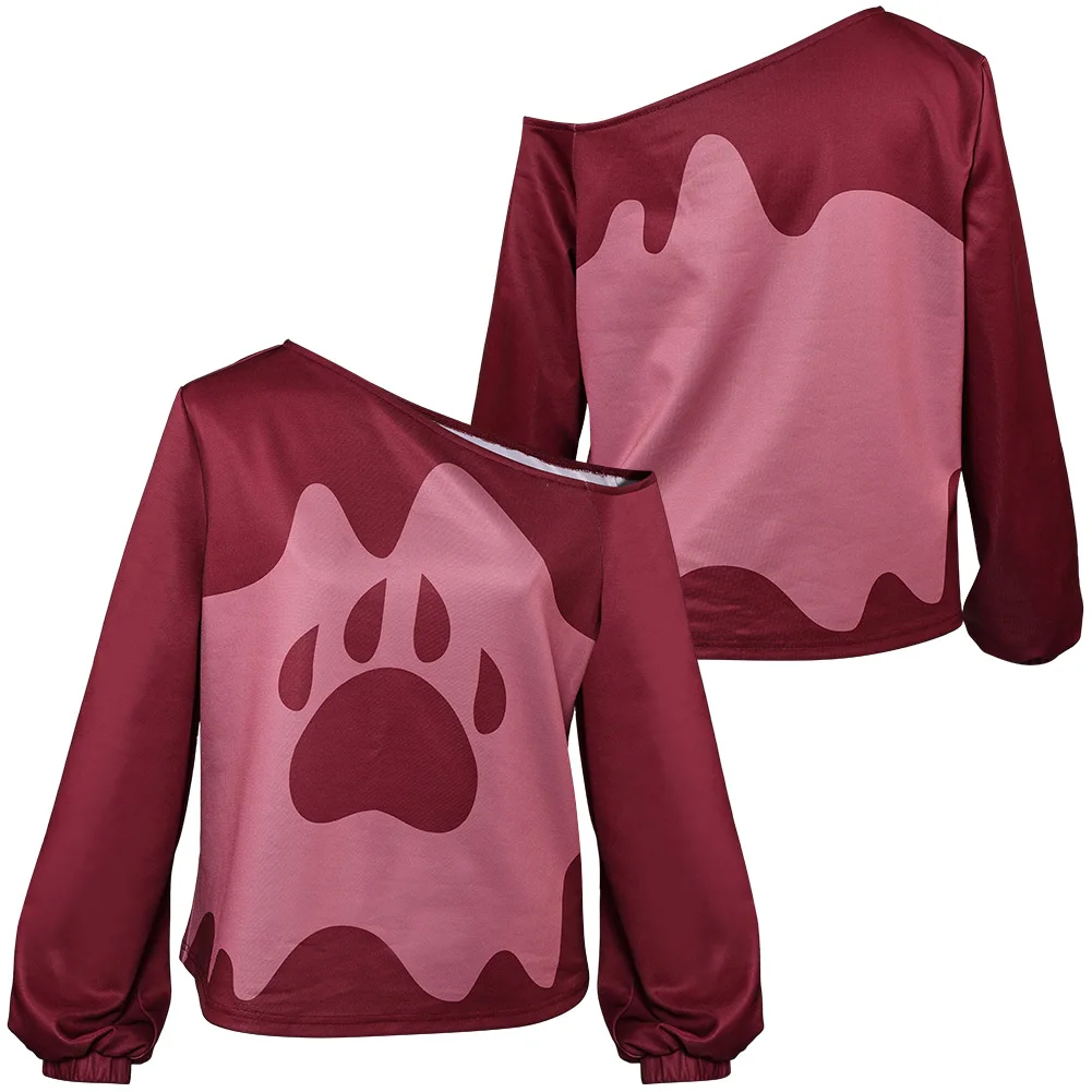 أزياء Helluva أنيمي بوس التأثيرية Stolas Goetia تمويه بيجامات نسائية قميص الدب باو الهالوماس ملابس لعب الأدوار للكرنفال