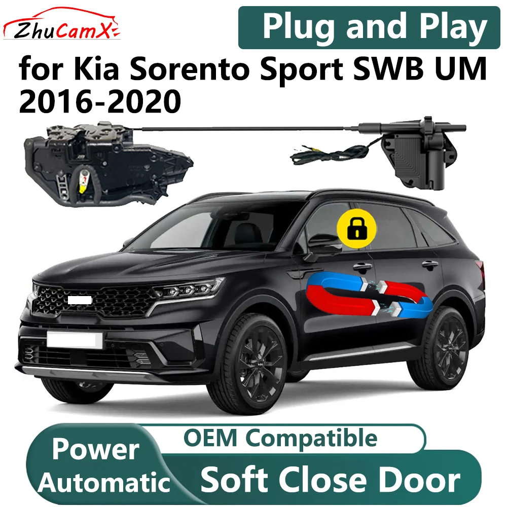 ZhuCamX for Kia Sorento Sport SWB UM 2016-2020 Car Electric Soft Close Door System Power Closing Door Latch Lock Plug and play