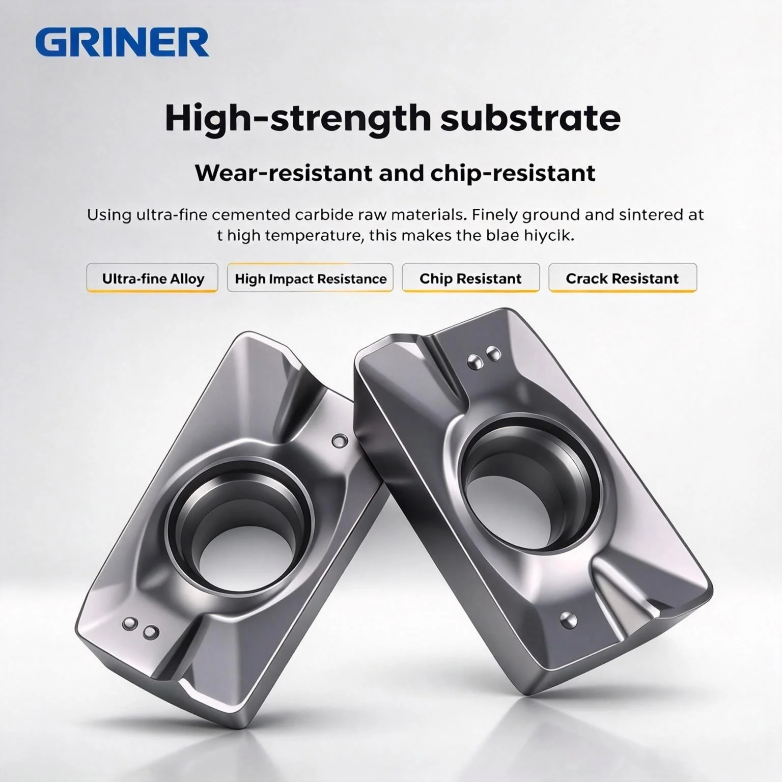 GRINER CNC Milling Cutter Insert APMT1135/1604, High-Speed Steel for Hard Alloy Molds, special RPMT1003/1204