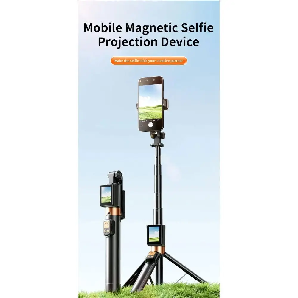 

Telescopic Portable Tripod Adjustable Height Lightweight Design Selfie Stick 360° Rotation Stable Base Remote Control Stand