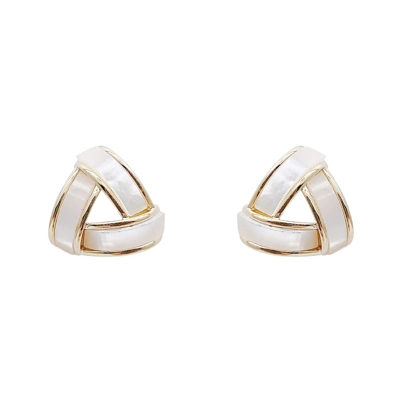 

*Japanese and Korean Triangle Earrings, Female Sterling Silver Needle, S999 Earrings, Unique Design, High end Earrings