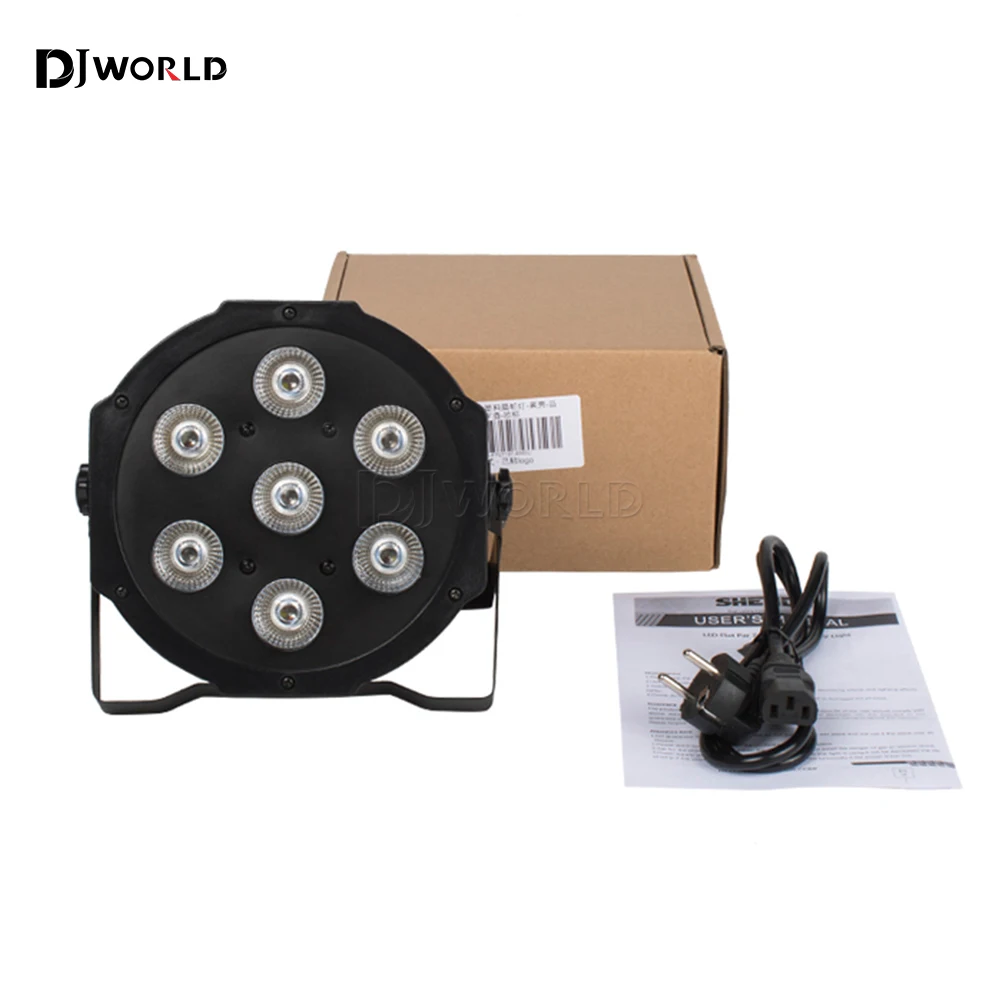 7x18W LED Par RGBWA+UV Light 6in1 DMX512 6-10CH Stage Light Stroboscope For Home Entertainment Professional Stage Dj Party Show