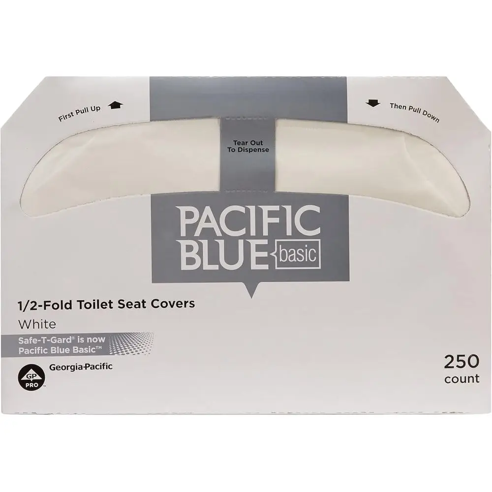 

Paciue Basic Disposable Toilet Seat Covers by GP PRO (), 1/2 old, 47046, 250 Covers Per Pack, 20 Packs Per Case, White