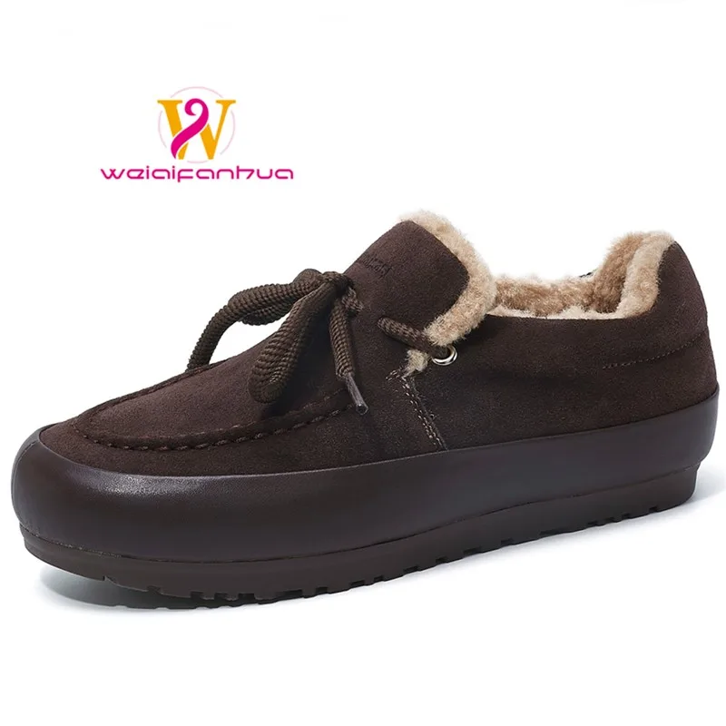 

Women's Boots 2025 New Style Warm Snow Boots Women's Shoes Thick Sole with Fleece Lining Mother's Shoes Platform Shoes Boots