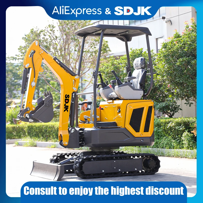 Small Excavator 1.6 tons Agricultural Mini digger Engineering Small digger Customizable Auxiliary Mini Excavator