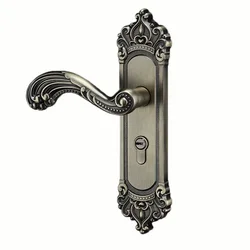 European-style green bronze interior door lock aluminum alloy solid wood handle room handles for  doors