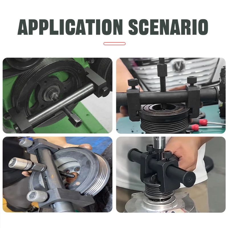 Heavy Duty Ribbed Drive Pulley Puller Set 40mm-150mm - Universal Crankshaft Pulley Removal Tool for Car Modification Repair
