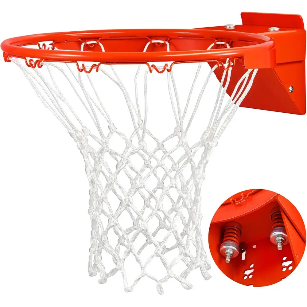 

Heavy-Duty Breakaway Basketball Rim with Pro Double-Spring Steel Backboard for Indoor and Outdoor Hoops