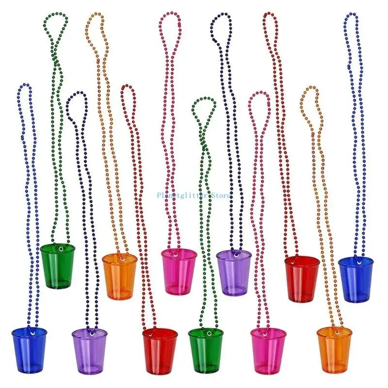 652B 12 Pcs Bride Shot Necklace Cups for Birthday Wedding Christmas Party