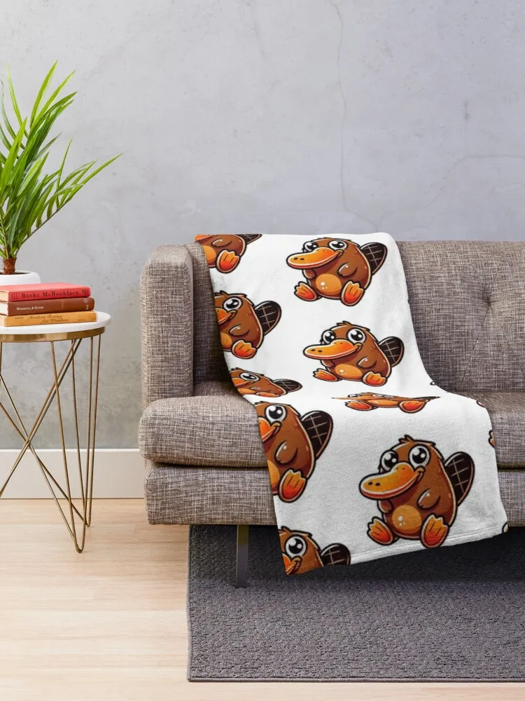 Platypus Throw Blanket Soft Luxury Designer Personalized Gift Cute Plaid Blankets