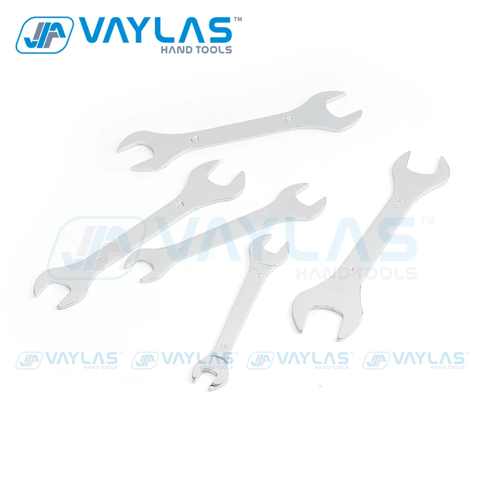 6-32mm Super-Thin Open End Wrench with Mirror Polish Finish Ultra-Slim Key Thin Wrench for Thin Nuts, Narrow Spaces
