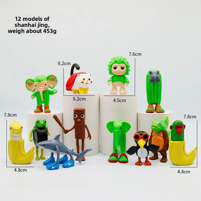 Tralalerotralala Tung Tung Tung Sahur Tralala مضحك القرش الجبال والبحار الإبداعية مجردة أرقام الحلي هدايا الحفلات