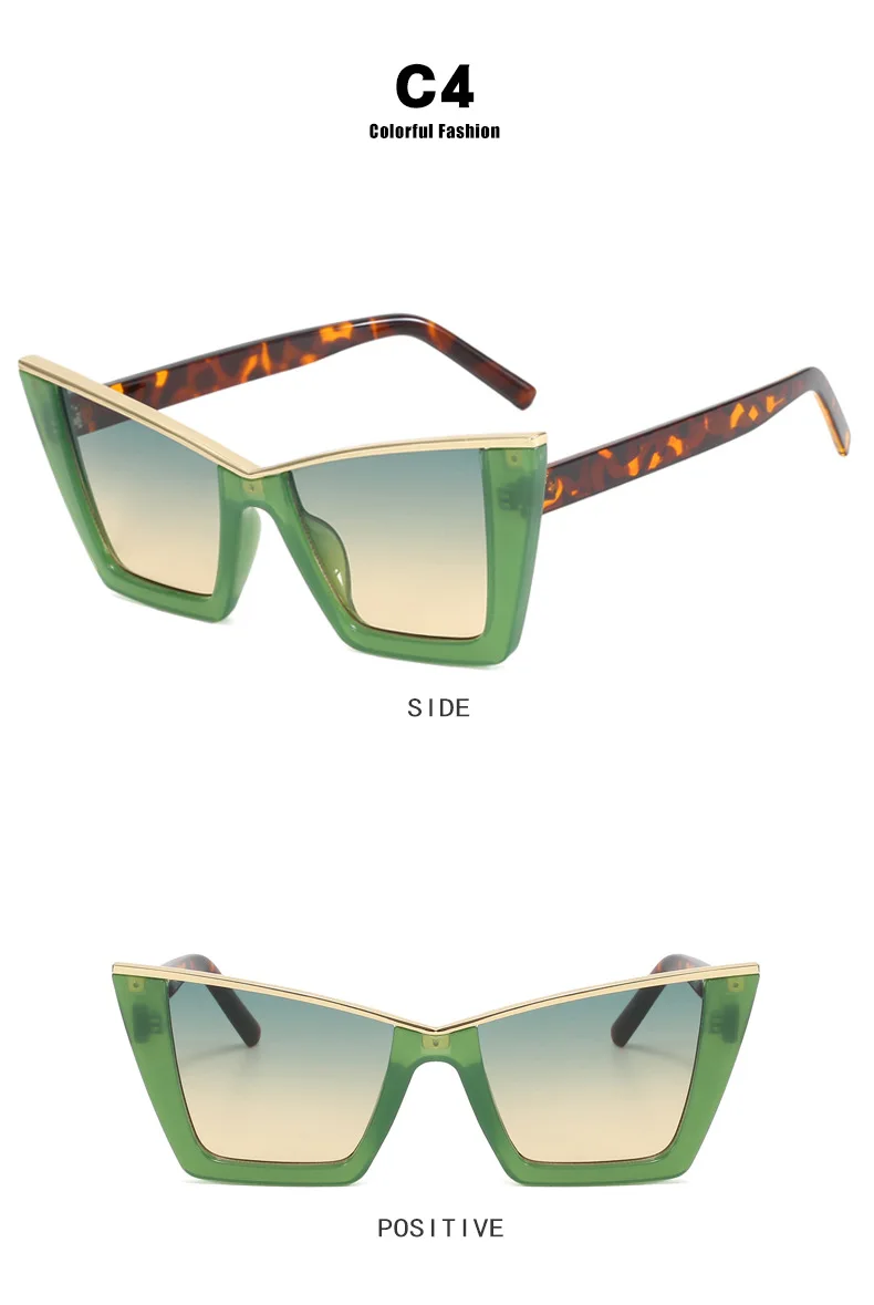 Vintage Oversized Cat-Eye-Sonnenbrille für Damen, Luxusmarken-Designerbrille, Sommer-Reise-Fotografie-Sonnenbrille, Herren, UV400 – Detail 10