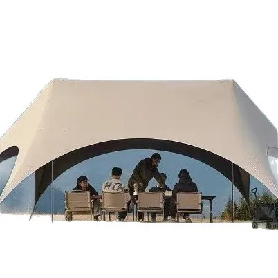 

Quick-Setup Black-Coated Sun Shade Canopy Tent, Camping Table & Chair Compatible, Portable Shade Tent, Foldable Canopy