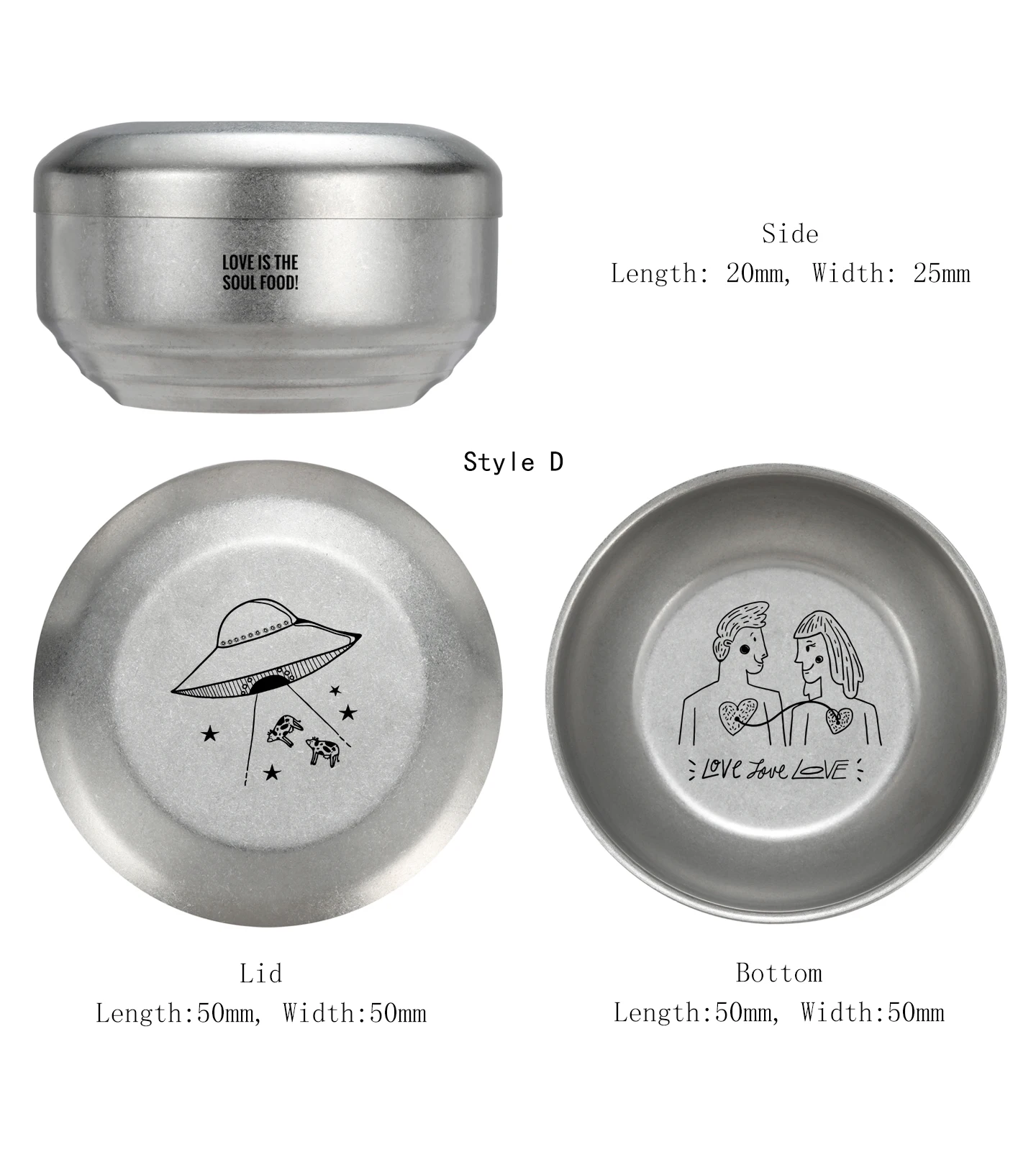 304 Edelstahlschüssel mit Lasergravur, individuelles Logo, Vintage-Silber, koreanischer Stil, Reisschüssel, japanische Suppenschüssel für Restaurants – Detail 13