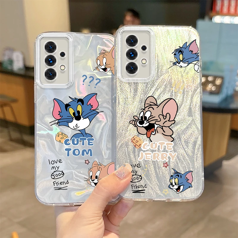 T-Tom And J-Jerry Phone Case For Samsung Galaxy A35 A34 A33 A32 A31 A30 A25 A24 A23 A22 A21 A20 A16 A15 A06 Hard Dustproof Cover