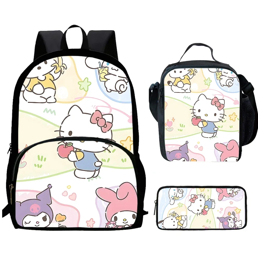 

Cartoon Child Backpack with Front Pocket,Lunch Bags,Pencil Bags for Aged 5-10,Cartoon Sa-nr-io Child School Bags for Boys Girls