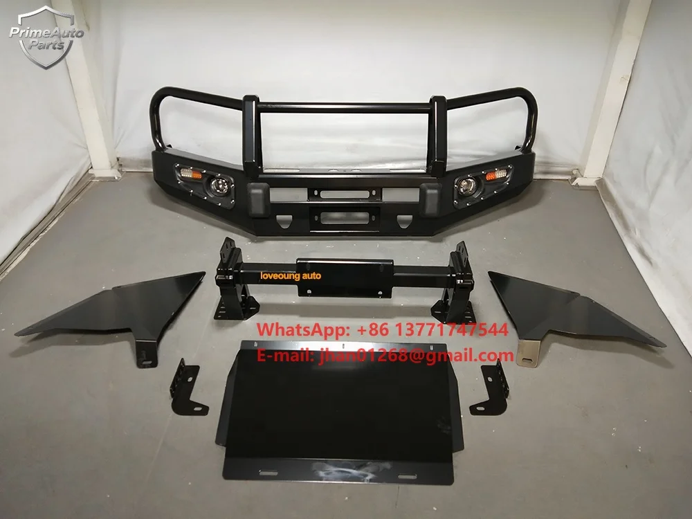 

Factory Wholesales Auto Car Front Bumper Car Bumper With Led Steel Front Bar for LC100/LC200/LC150