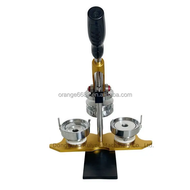 Manual Plastic 25-75mm Round Button Making Machine Pin Badge Machine for Badges Bottle Openers Mirrors & Magnets (New)