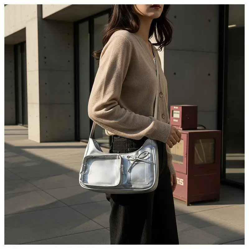 Korean Y2k Harajuku Transparent Shoulder Bag PVC Waterproof Ita Crossbody Bag for Anime Fans Cosplay Exhibition