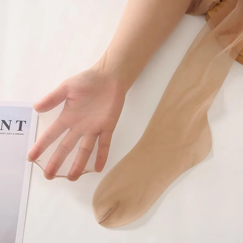 جديد 0 D الجوارب غير الملحومة للنساء جوارب طويلة رقيقة جدا النايلون الجوارب شير إلى تو جوارب الإناث مثير جوارب طويلة شفافة