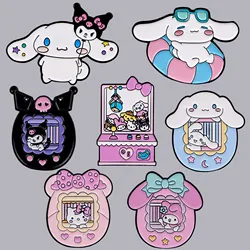 Broches en émail Anime Kawaii pour femmes et hommes, épinglettes de dessin animé, insigne sur le sac à dos, accessoires de costume, bijoux mignons, chien à grandes oreilles