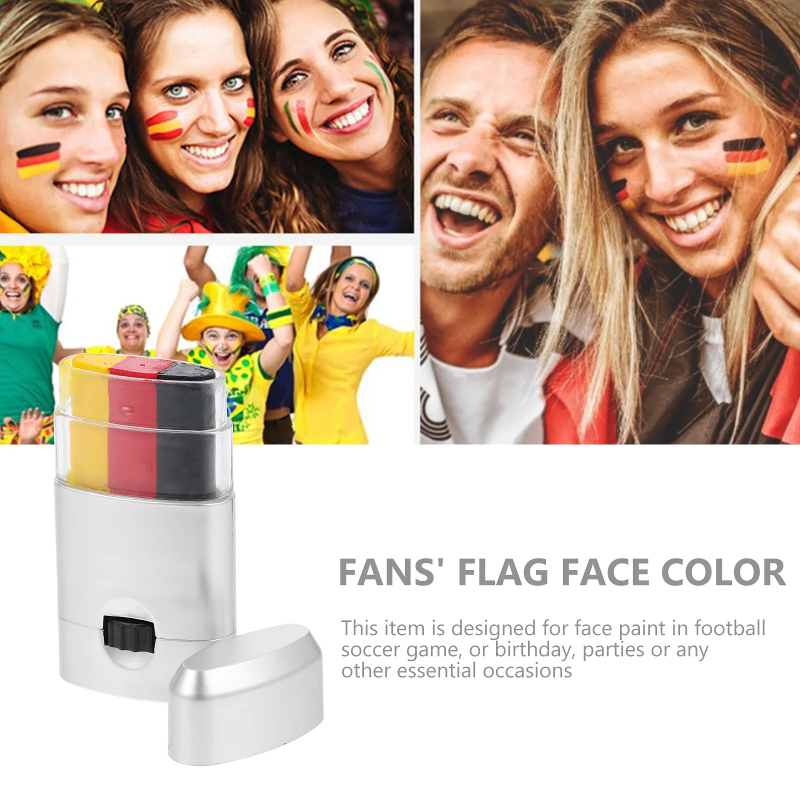 Fans Flag Footballs Water Based Face Portable Makeup Festival Party Watercolor Decor Child Pigment