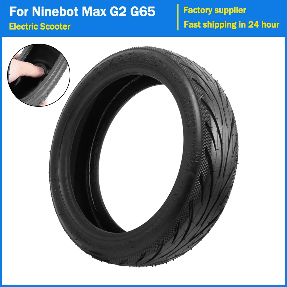 10 Inch Vacuum Outer Tyre for Ninebot By Segway Max G2 G65 Electric Scooter Tubeless Tire Rear Jelly Tires 60/65-6.9 Accessories