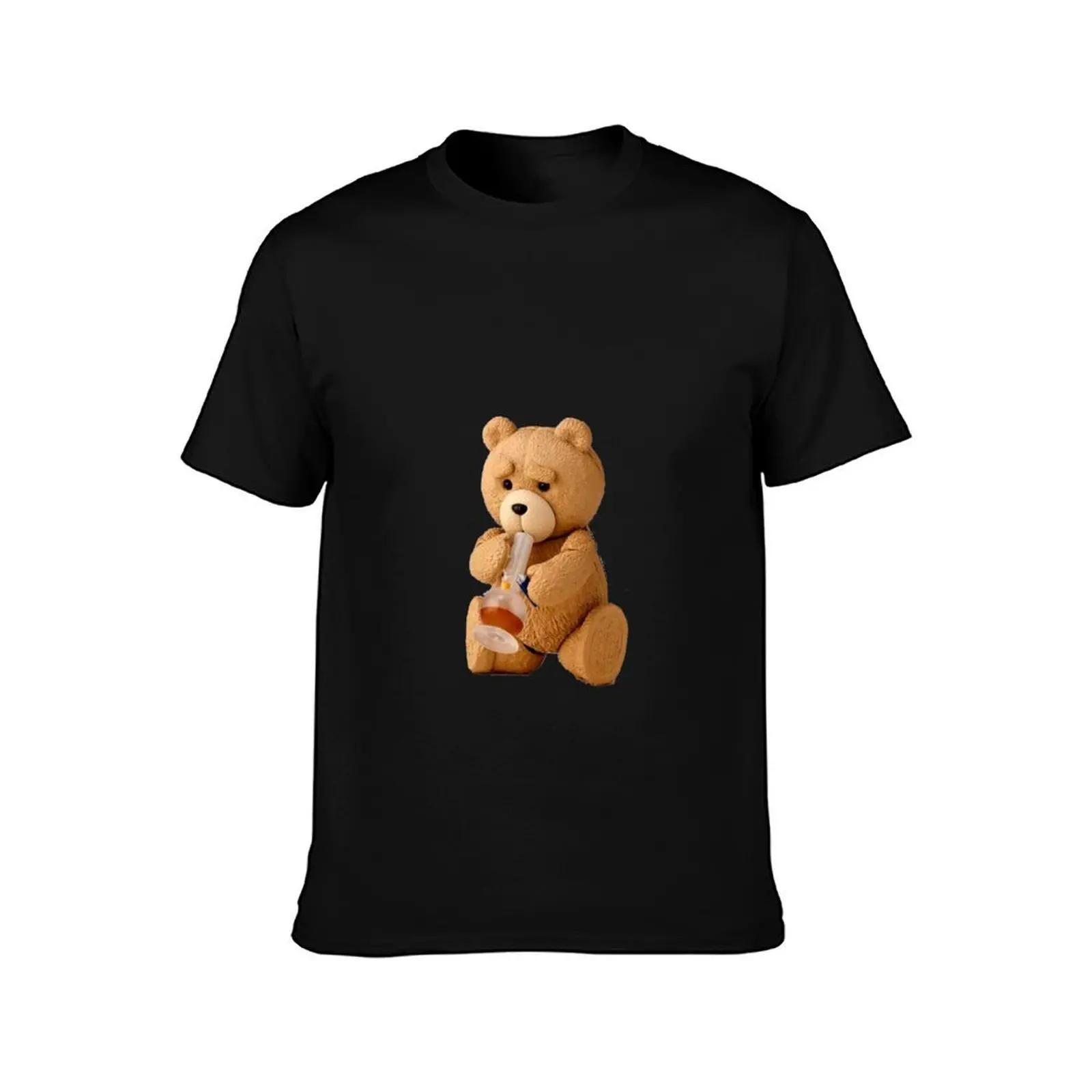 Ted Bear T-Shirt, Summer Casual Cotton Tee, Oversized Streetwear Tops, Vintage Graphic Print, Loose Fit Short Sleeve