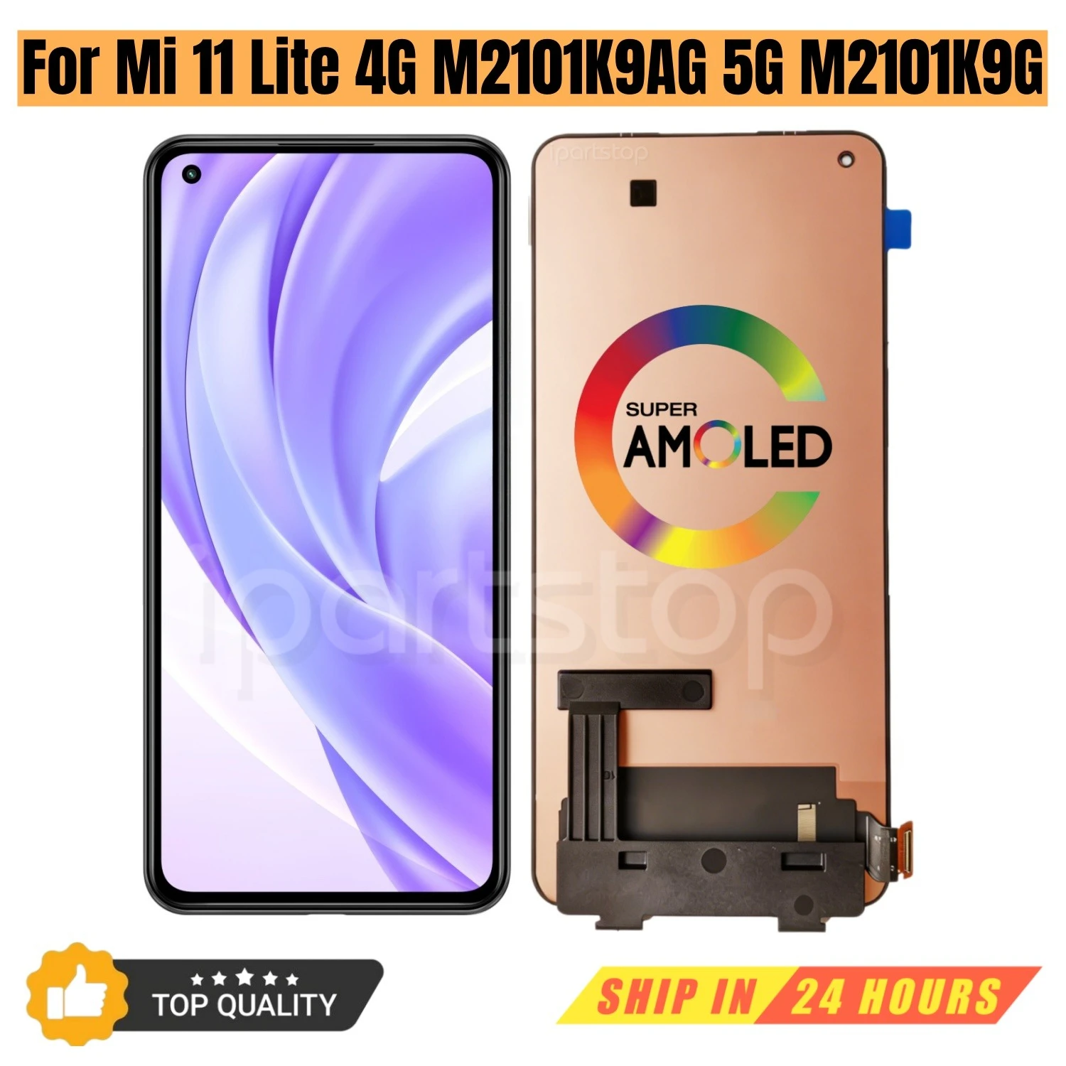 iparts-replacement-display-for-xiaomi-mi-11-lite-4g-m2101k9ag-m2101k9ai-5g-m2101k9g-amoled-touch-screen-with-frame-assembly-oem
