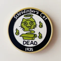Regalo táctico: Moneda conmemorativa del gato Schrodinger