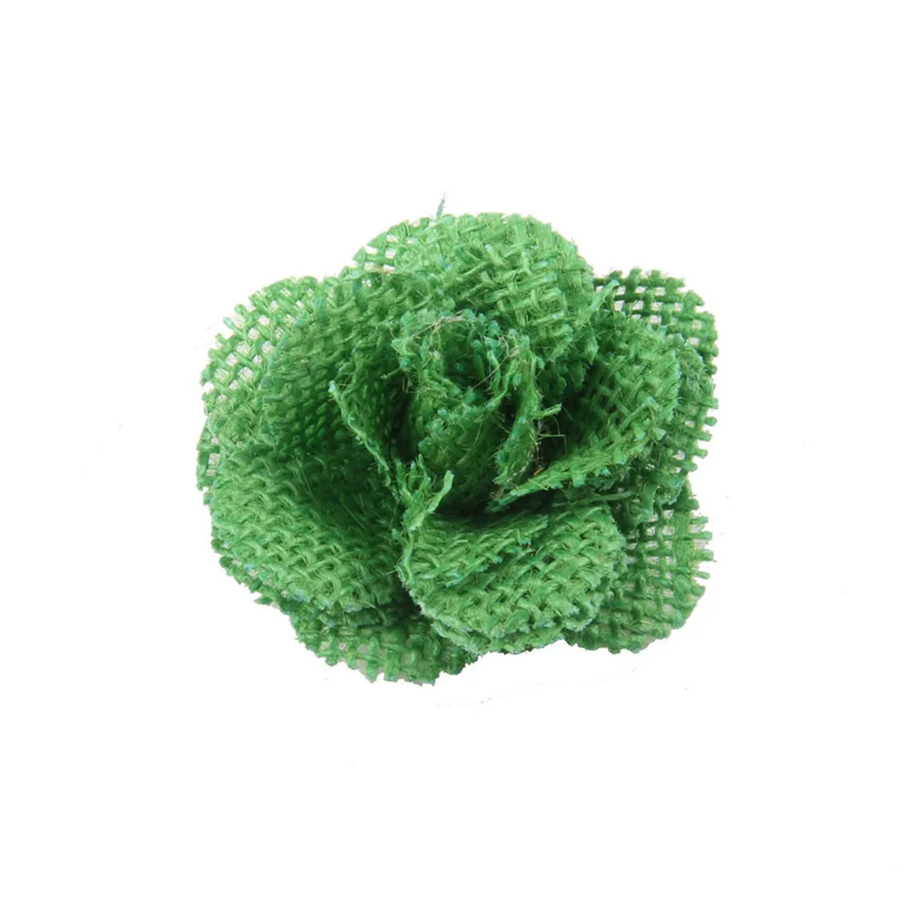 

8pcs Jute Burlap Flower Decoration Vintage H made DIY Materials Party Wedding Decor Rustic Environmental Lightweight