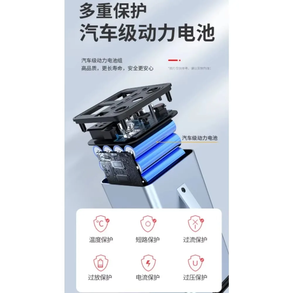Portable 220V Outdoor Power Bank, High-Capacity Foldable Car Solar Small Multifunctional Mobile Power Supply for Stalls