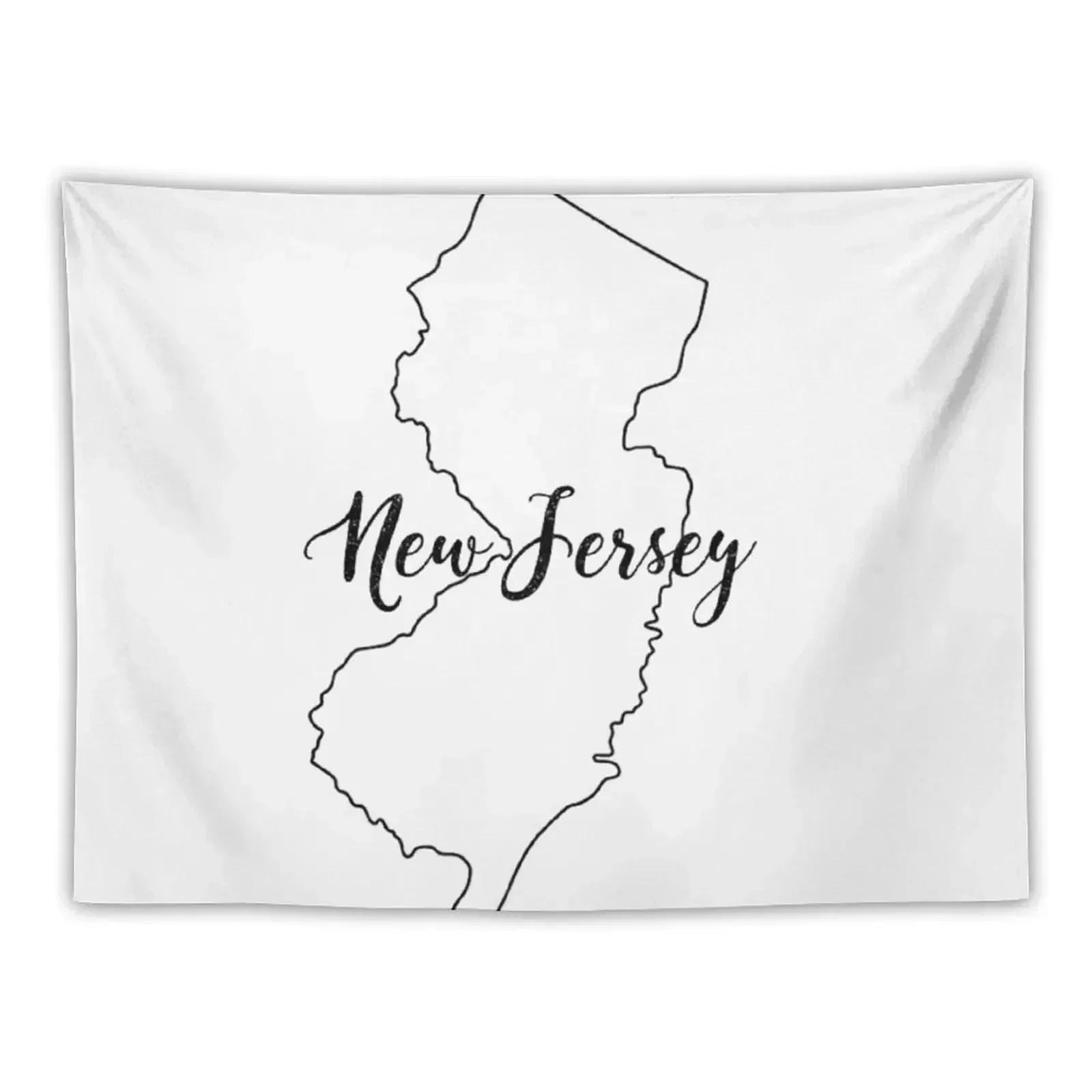 

State Outline - New Jersey Tapestry Decorative Wall Wall Hanging Wall Bedroom Deco Tapestry