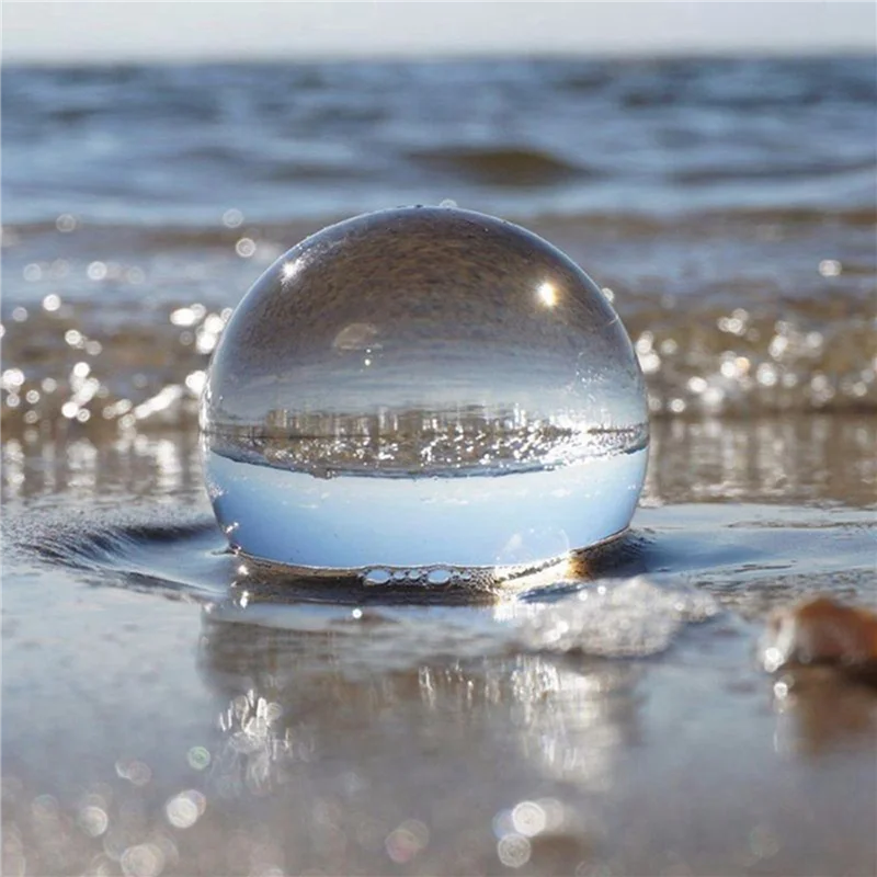 

10X Transparent Color Glass Crystal Ball Healing Sphere Photography Props Ball Decor 40Mm