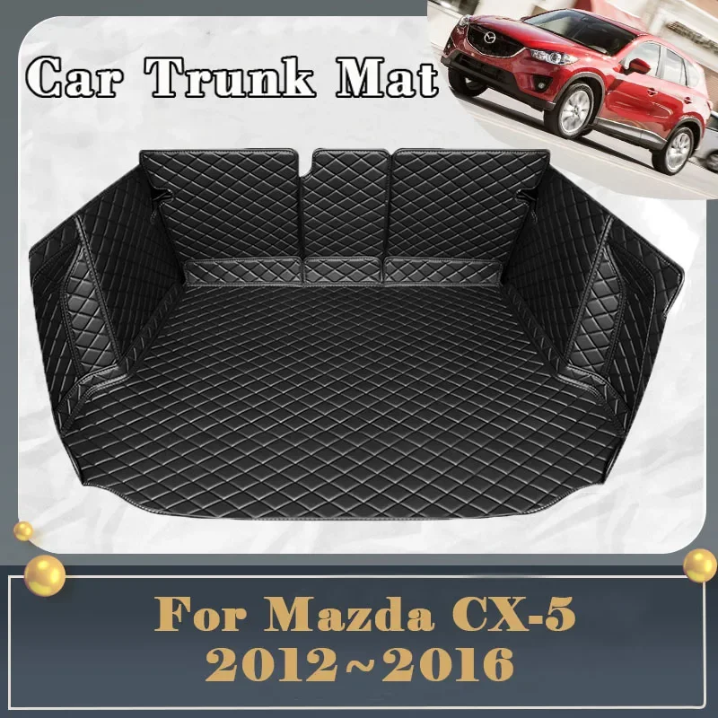 

Car Trunk Mat For Mazda CX-5 CX5 CX 5 KE 2012~2016 Dirt-resistant Fully Luxury Rear go Tray Accessories 2015