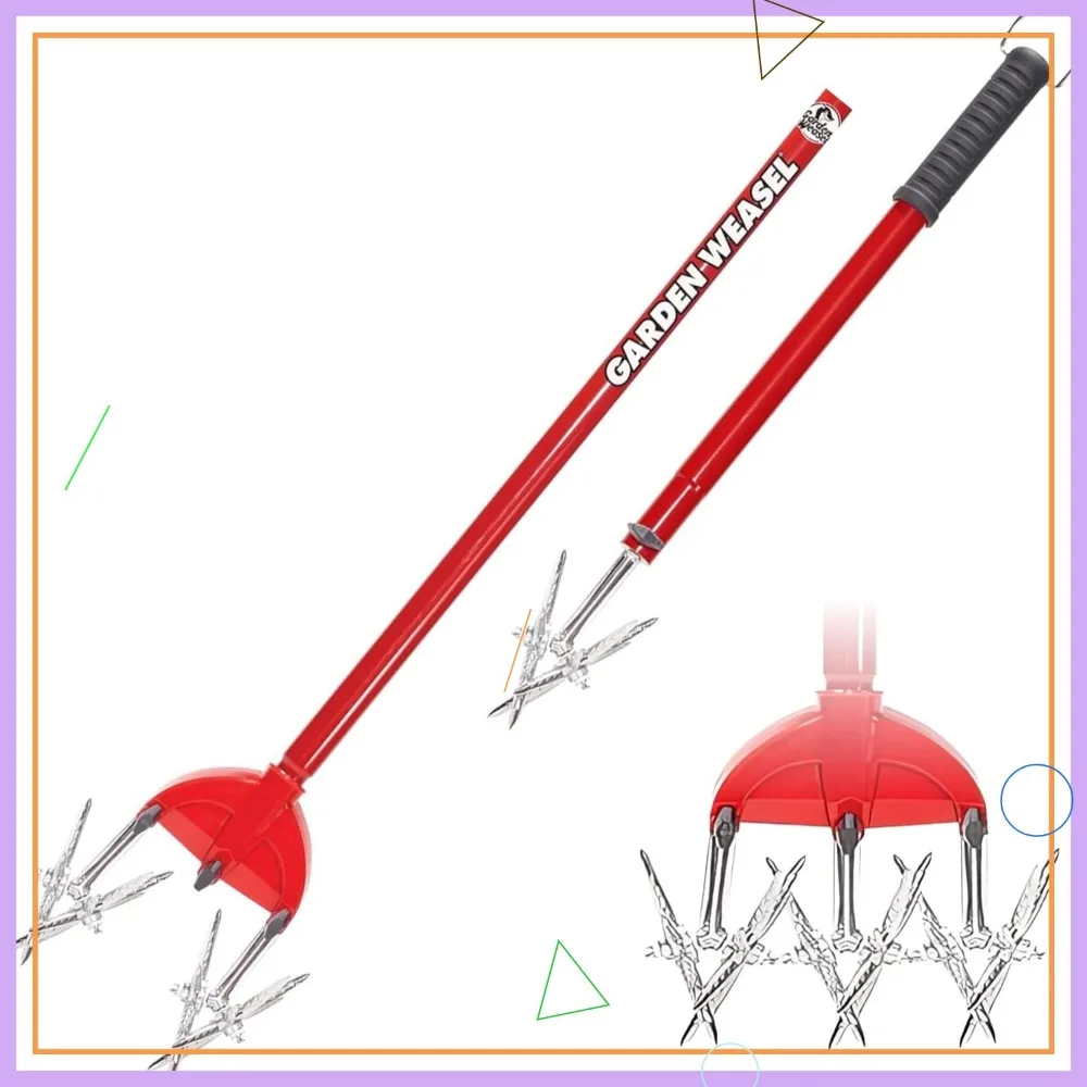 آلة زراعة دوارة 2 في 1 وحراثة يدوية للحديقة والحديقة - تهوية، عشري، زراعة التربة بكفاءة